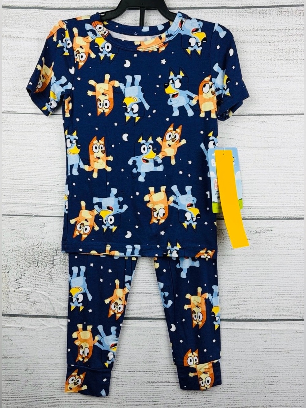 Bluey 2pc Bamboo Pajama Pj Set Short Sleeve Top & Pants Girls Size 4T NEW